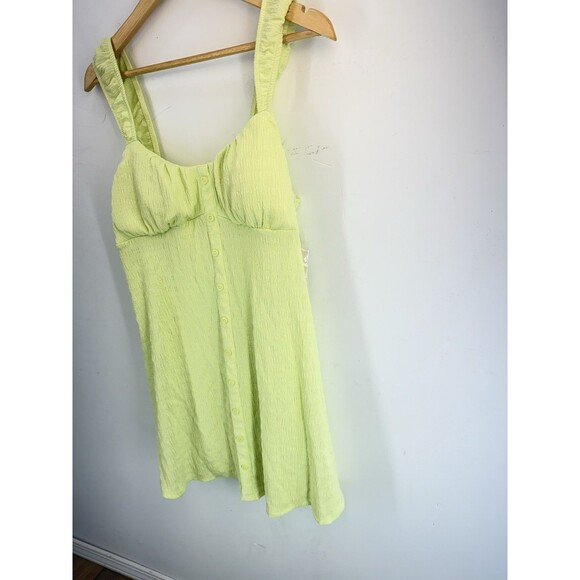 No Boundaries Juniors False Button Front Green Dress L(12-14) New - Picture 14 of 14